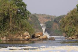 Wodospad  Murchison Falls na Nilu.