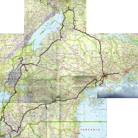 Uganda - trasa podróży.