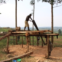 Cięcie taką piłą wymaga nie lada wprawy.
