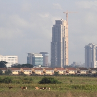 Widok na Nairobi z terenu Parku Narodowego Nairobi.