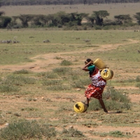 Dostarczenie wody to wielki wysiłek.